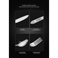 thumbnail image 4 of Product Name :  Premium Cutlery Flatware Set for the  - Stainless steel cutlery service with 1 dinner fork  1 dinner knife  1 dinner spoon and 1 tea spoon - Durable  elegant and rust-resi, 4 of 5