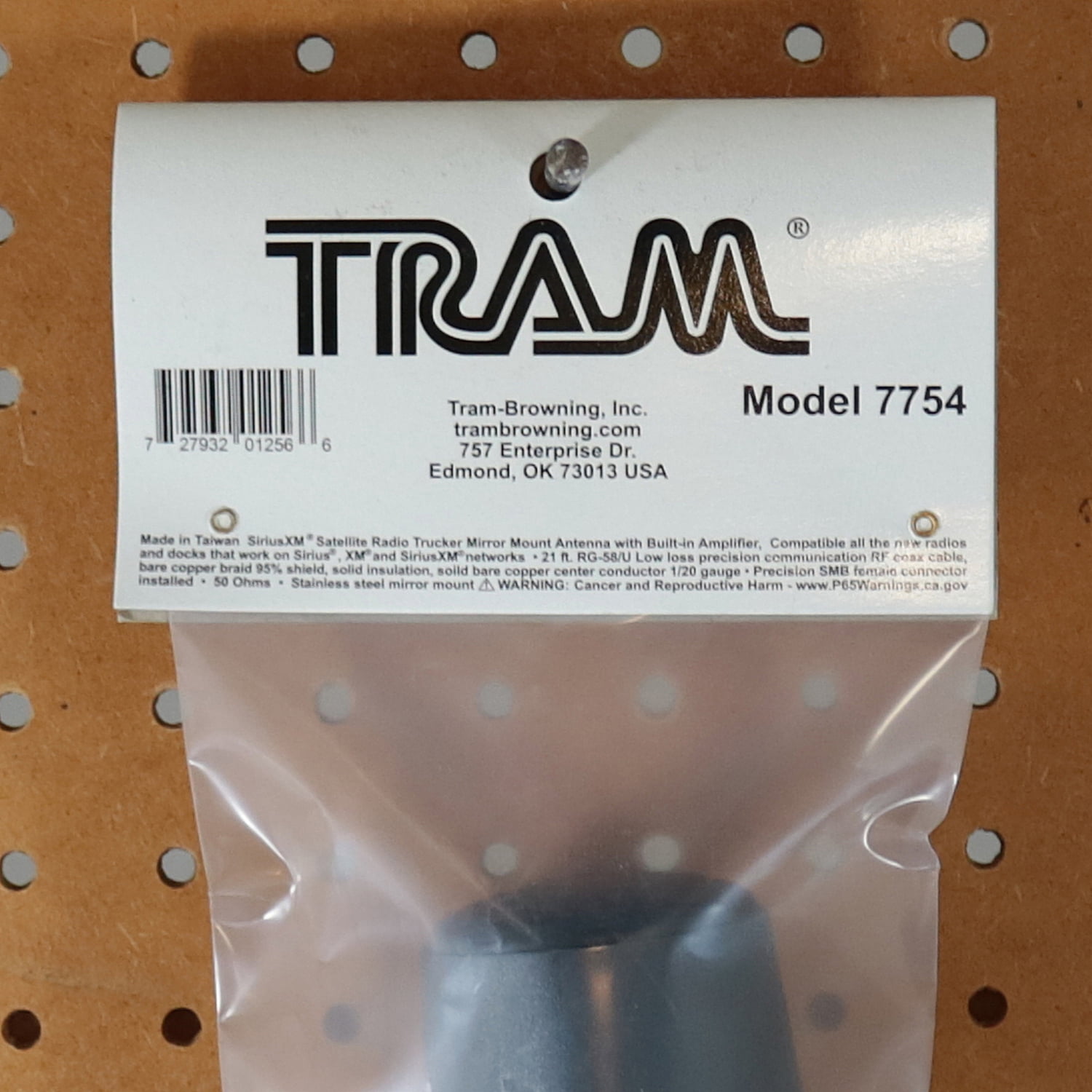 Tram Satellite Radio Mirror-Mount Trucker Antenna with RG58 Coaxial Cable and SMB-Female Connector