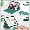 thumbnail image 3 of HPZZ Galaxy Tab S10+ Plus/S9+ Plus/S9 FE+ Plus 12.4" /S8+/S7+/S7FE Tablet Case with Keyboard, Candy Colors Slim Protective Cover with Magnetic Detachable Keyboard with S Pen Holder,Purple, 3 of 7