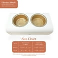 thumbnail image 4 of Beautiful Double Elevated Stainless Steel Pet Bowl, 4-Cup, Ivory by Drew Barrymore, 4 of 6