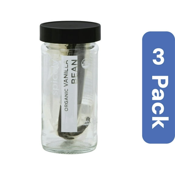 Spicely Organics Spice Vanilla Bean Jar (Pack of 3)