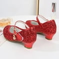 thumbnail image 3 of WhouRiu Big Girl's Sneakers Role Play Sequined Sparkly Dress Up Shoes Children Stylish Party Dance Wear Shoes Red Little Child13, 3 of 6