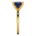 thumbnail image 3 of Clara Pucci 14K Yellow Gold 3ct BlueSapphire Solitaire Ring for Women, 3 of 8
