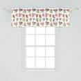 thumbnail image 2 of Ambesonne Hearts Valance Pack of 2, Rhythmic Ombre Rainbow Art, 54"X18", Multicolor, 2 of 4
