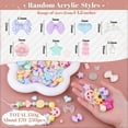 thumbnail image 2 of Assorted 170-230PCS Macaroon Color Acrylic Beads For Bracelet Making, Bow Butterfly Candy GummyBear Aesthetic Bracelet Charms,Cute Beads For Jewelry Making DIY Necklace Keychain Phone Charm, 2 of 6