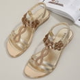 thumbnail image 4 of Sandalias Cristal Brillantes para Mujer Cómodas Planas Fiesta Y, 4 of 9
