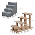 thumbnail image 2 of 4-Step Dog Ramp for Sofa, Bed, and Couch, with Removable Cover, Light Grey, 2 of 6