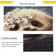 thumbnail image 2 of FREEAMG Cute Cartoon Sloth Puzzle 1000 Pieces - Wooden Jigsaw Puzzles for Family Games - Suitable for Teenagers and Adults, 29.5"x19.7", 2 of 7
