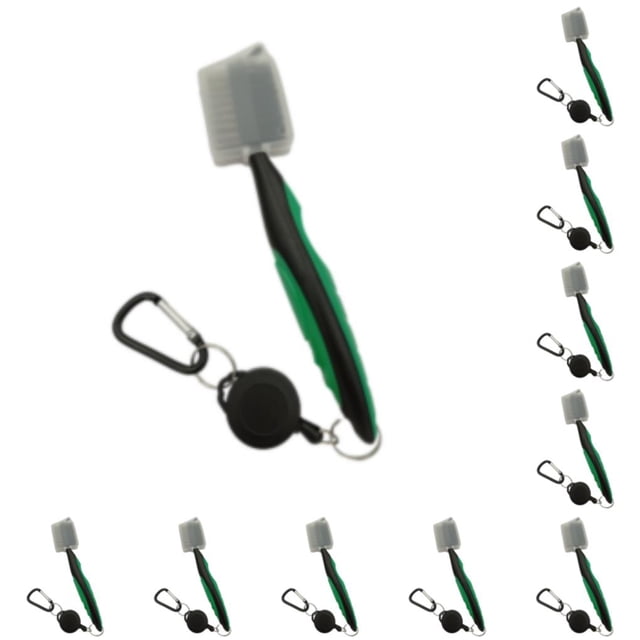 Cepillo para palos de Golf Greeniant acero inoxidable 10Conjunto Verde con Tapa