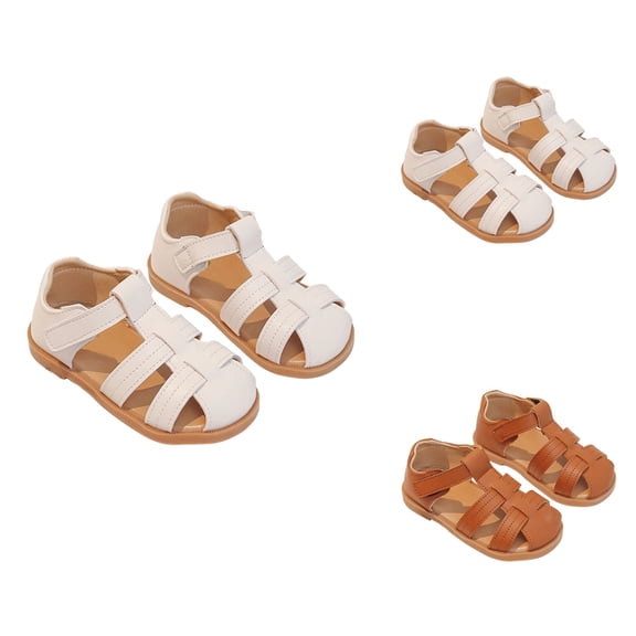 Soft Comfortable Girls Sandals for Toddlers and Kids, Beach Summer Walking Shoes with Hook and Loop Closure, Anti- Rubber Sole, Flower Bowknot Design for Baby to 8 Years