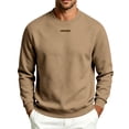 thumbnail image 2 of Men's Crewneck Sweatshirt Casual Solid Pullover Hoodless Standard Fit Athletic Work Out Gym Sweat Shirts, 2 of 9