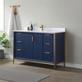 thumbnail image 5 of Vinnova Granada 48" White Faux Stone Top Single Vanity in Royal Blue No Mirror, 5 of 12