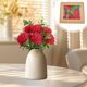 thumbnail image 1 of Hortensias artificiales | Arreglo floral de espuma de 25 piezas para decoración de bodas, regalo de San Valentín y centros de mesa para fiestas | Rojo, blanco, rosa, morado, beige, vino y gris, 1 of 6