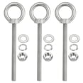 thumbnail image 1 of Uxcell M8 x 120mm Lifting Shoulder Eye Bolt Stainless Steel Lifting Ring Threaded Eyebolt with Nuts and Washers 3Pcs, 1 of 6