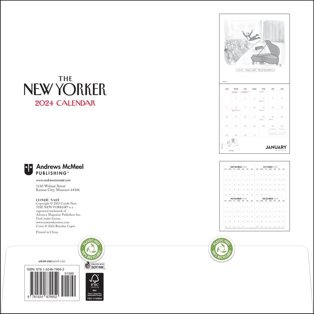 Cartoons from The New Yorker 2024 Wall Calendar (Calendar) - Walmart.com