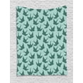 thumbnail image 1 of Birds Tapestry, Avian Woodland Animal Silhouettes with Polka Dots Background Fauna Pattern, Wall Hanging for Bedroom Living Room Dorm Decor, 40W X 60L Inches, Teal and Mint Green, by Ambesonne, 1 of 2