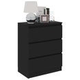 thumbnail image 3 of Buffet Cabinet Inlife Drawer Cabinet 3 Drawers Black 23.6"x13.2"x29.9" Chipboard, 3 of 6