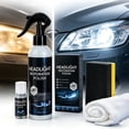 thumbnail image 6 of Car Headlight Restoration kit Cleaner Brightener 3.38fl oz Oxidation Yellowing Remover with Sponge Microfiber Towel for Dull Foggy Lenses Long-Lasting Protective Coating Black, 6 of 6