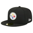 thumbnail image 3 of Men's New Era  Black Pittsburgh Steelers Group Chat 59FIFTY Fitted Hat, 3 of 5