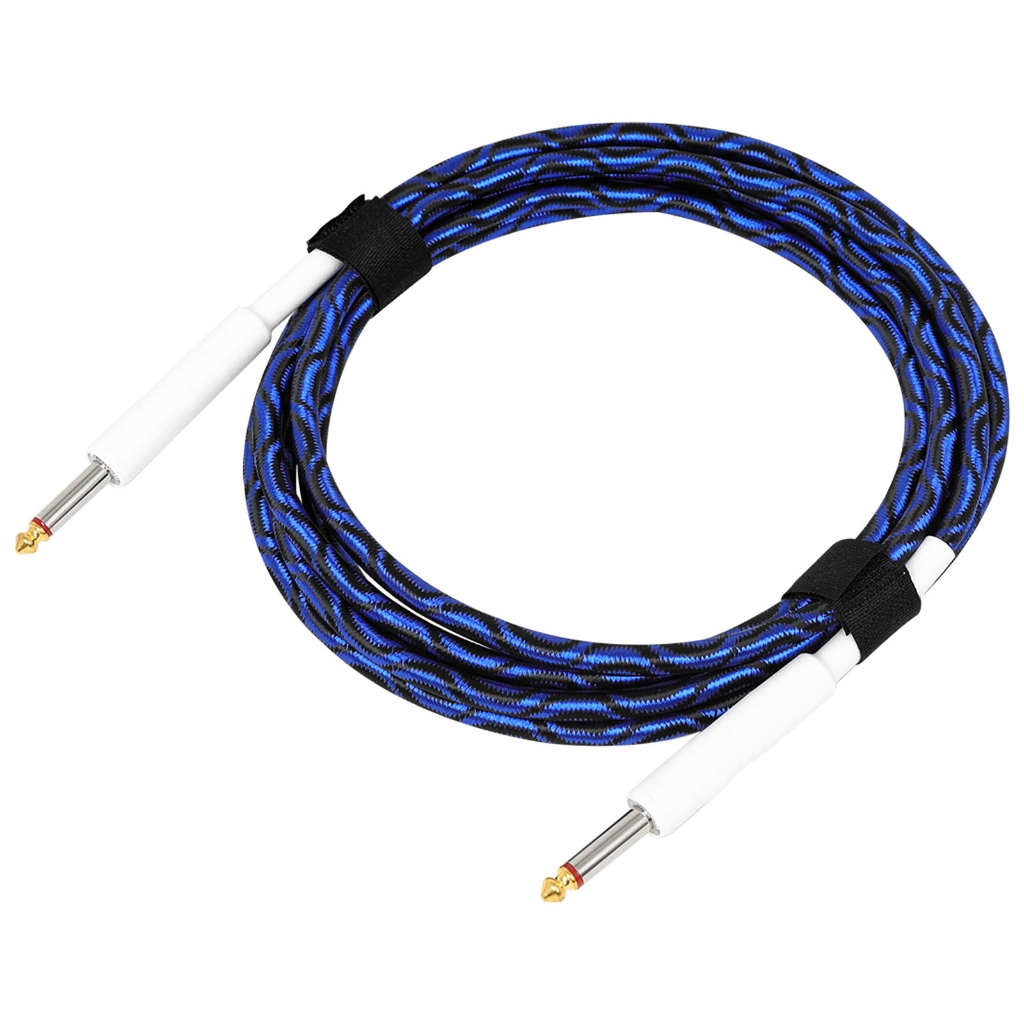 6.35mm Male to Male Braided Shielded Guitar Cable for Electric Guitars Bass Violin Drum Noise Reduction Sound Cables