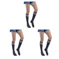 thumbnail image 3 of Medias altas Jumpingount hasta el muslo Raya blanca gris, 3 of 6