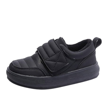 

Fashionable Autumn Winter Children Boots Boys Girls Cotton Shoes Flat Soles Thick Soles Solid Low Top Simple Warm Comfortable