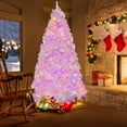 thumbnail image 2 of Árbol de Navidad artificial Costway flocado 210 cm 500 luces LED 1200 puntas, 2 of 4