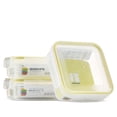 thumbnail image 3 of Komax Biokips Food Storage Sandwich Lunch Box Container 23oz set of 3 Airtight Leakproof With Locking Lids BPA Free Plastic Microwave Freezer and Dishwasher Safe, 3 of 4