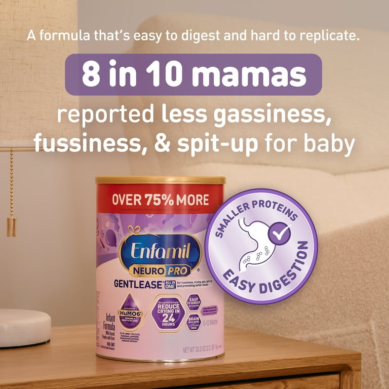 3 pack) Enfamil NeuroPro Gentlease Baby Formula for Easing