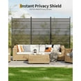 thumbnail image 4 of Ourlova 72"x36" Freestanding Metal Outdoor Privacy Screen, Heavy-Duty Rust-Resistant Decorative Patio Fence Panel with Weatherproof Design, 4 of 8