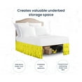 thumbnail image 3 of SGI Bedding 12 Inch Multi Ruffled Bed Skirt | Microfiber Bed Skirt | Fade Resistant, Wrinkle Free, Anti-static, Decorative, Extra Storage Space, Clutter-Free | California King, Yellow, 3 of 8