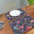 thumbnail image 2 of GZHJMY Placemats Set of 4,Vintage Bird Butterfly Heat-Resistant Non-Slip Double Sided Washable Kitchen Dining Table Mats for Kitchen Table Decoration, 12"x18", 2 of 6