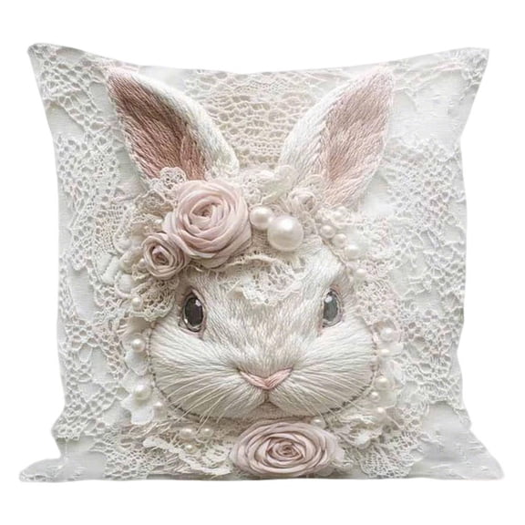 QENASHAING Soft Plush Throw Pillow, 17.7 in Square, with Cute Animal Illustrations, Enhances Home Decor Ambiance, Great for Gifting and Decor