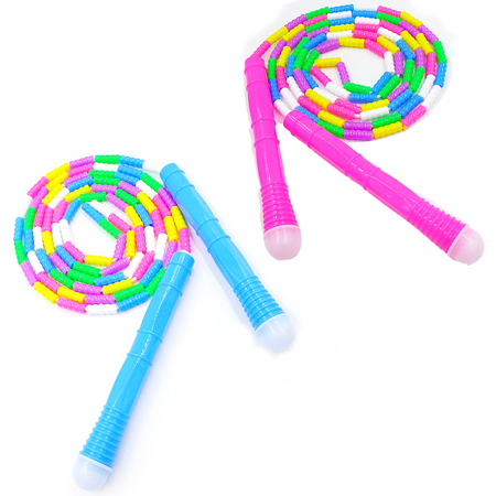 

JumpRopeforKids BeadedSegmentSkippingRope Tangle-FreeAdjustableTangle Fitness WorkoutandWeightLossJumpRopesforGirls Boys