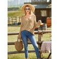 thumbnail image 6 of Sociala Womens Long Sleeve Lightweight Sweater Tops V Neck Button Down Shirt Tops, 6 of 6