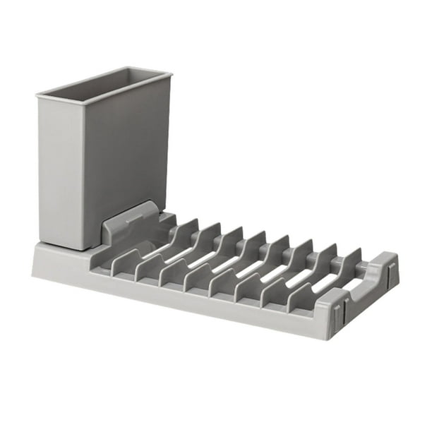 Escurridor de platos, Escurridor de platos, Herramienta para escurrir platos, Escurridor de platos, Ayudante de cocina, Plato gris