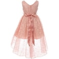 thumbnail image 3 of Big Girl Flower Girl Dress Hi-Low Style Lace Allover Navy 14 MBK360, 3 of 4
