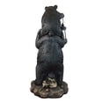 thumbnail image 3 of Rustic Black Bear Carrying Cub On Shoulder Family Statue Solar LED Lantern Light, 3 of 4