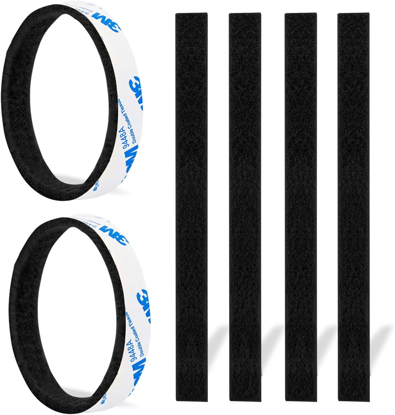 Felt Strips 20Pieces Pack 1\\/2"x 6" Self Adhesive Black Furniture Felt