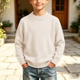 thumbnail image 4 of KICILVS Girls Sweaters Long Sleeve Crew Neck Jumper Tops Cute Fall Winter Knit Cozy Knitted Warm Soft Sweater Pullover 1-3 Years, 4 of 9