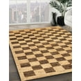 thumbnail image 2 of Ahgly Company Indoor Round Abstract Orange Checkered Area Rugs, 8' Round, 2 of 6