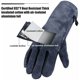 thumbnail image 2 of Guantes de cuero para soldador, guante de barbacoa de 40 cm para parrilla, barbacoa, cocina, horno, chimenea, jardinería, 2 of 5