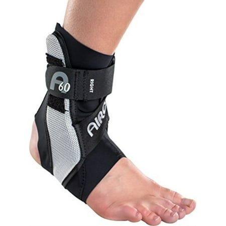 aircast a60 ankle support brace, right foot, black, large (shoe size: men's 12+ / women's