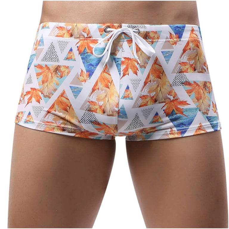 Mrat Seamless Panties Women Panty Moisture-Wicking Men's Underwear Swim  Trunks Mid-waist Printed Men's Boxer Swimming Shorts Female Solid Color  Briefs 