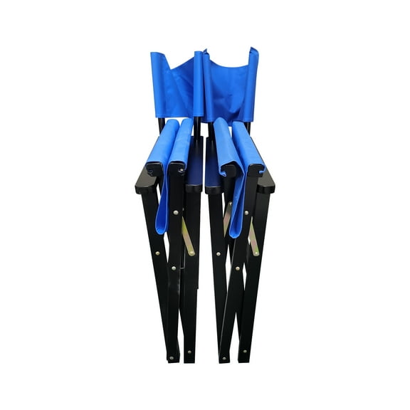 Resenkos Outdoor Folding Camping Chairs 2 Pack Wooden Director Chair Canvas for Outside Fishing, Hiking, Travel, Beach and Sports Blue