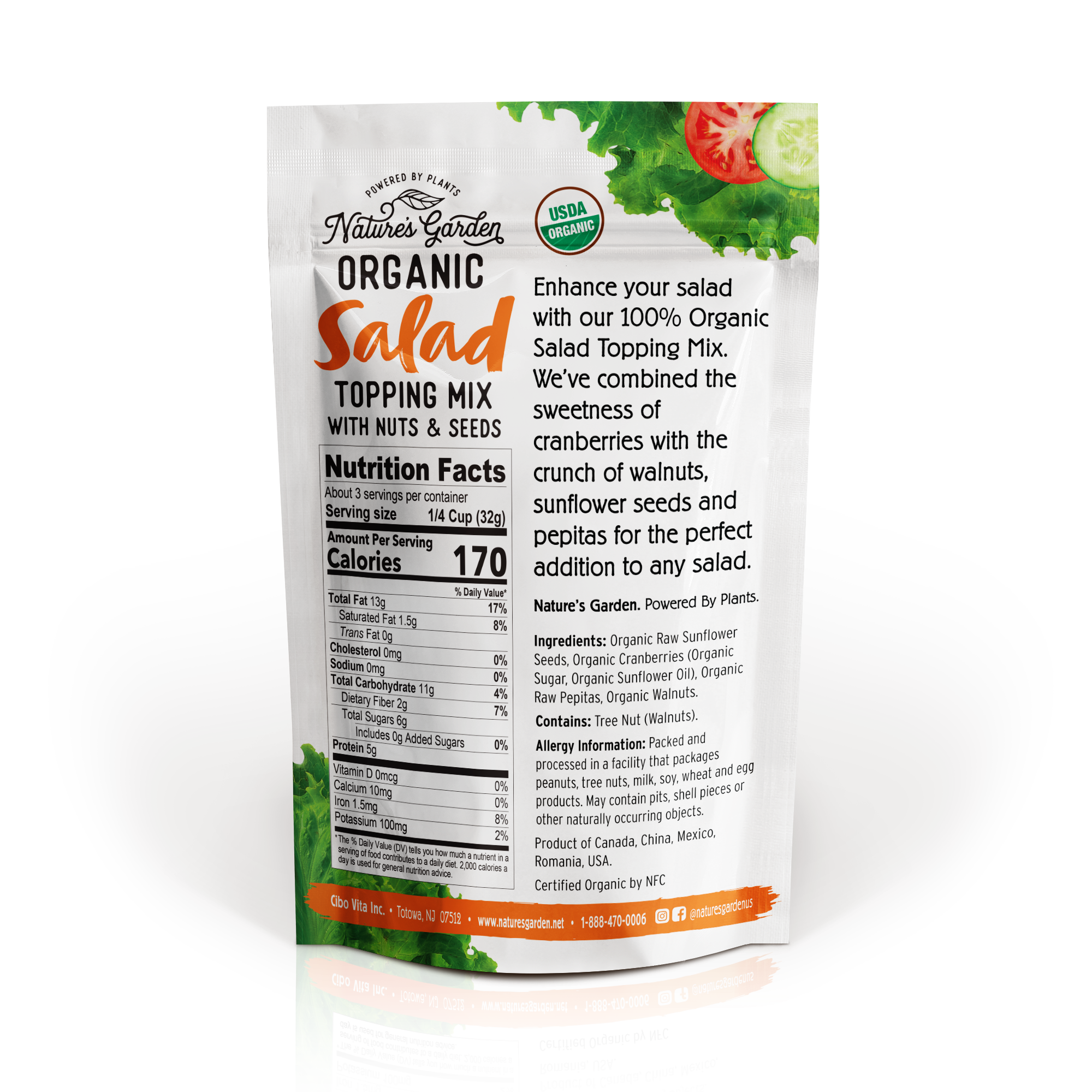 Nature's Garden Organic Seeds Salad Topping, 3.5 oz - image 2 of 4