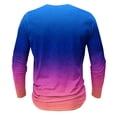 thumbnail image 3 of Mens Big & Tall T Shirts Plus Size S-5X Long Sleeve Button Crewneck Tees Tops Pullover Gradient Printed Slim Going-Out Athletic Workout Tshirts Shirt, 3 of 4