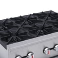 thumbnail image 2 of 36 in. Commercial 6-Burner Countertop Gas Hotplate in Stainless Steel, 2 of 5