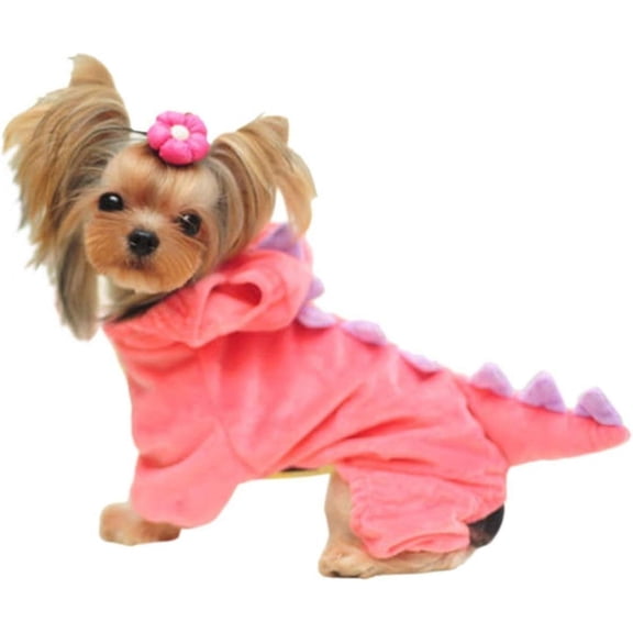 Dinosaur Dog Costume - Halloween Dog Costumes Dino Dog Clothes Cute Cat Apparel Funny Hoodie for Small & Medium Pets Green