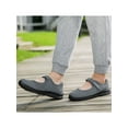 thumbnail image 4 of Ymiytan Women Walking Shoes Low Top Casual Shoe Magic Tape Flats Tennis Mary Jane Sneakers Breathable Round Toe Dark Gray 5, 4 of 9